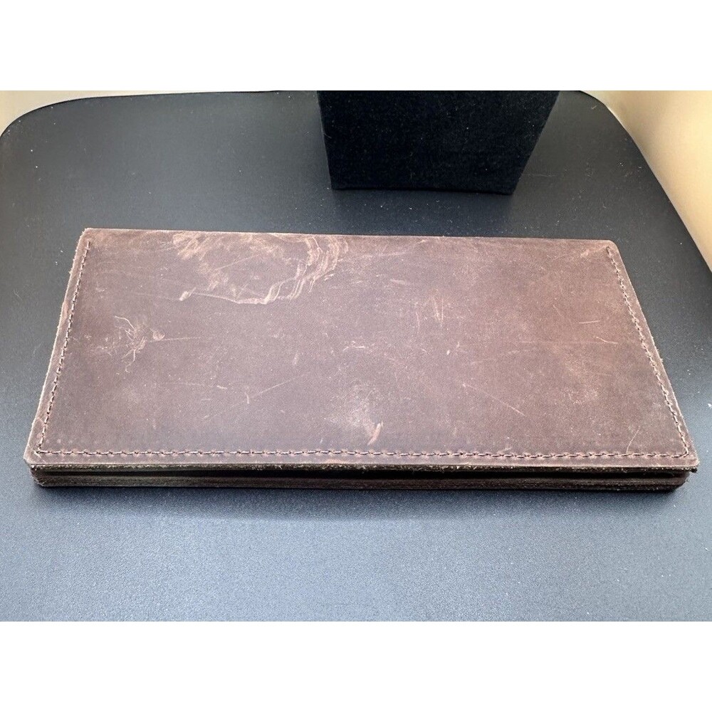 Better Way Designs Eleanor Leather Wallet Dark Walnut 7x7 Billfold Unisex NWT